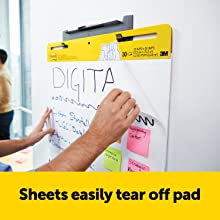 Sheets easily tear off pad