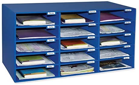 Pacon Classroom Keepers 30-Slot Mailbox, Blue (001318)
