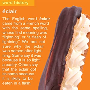 The Word History entry for "eclair."