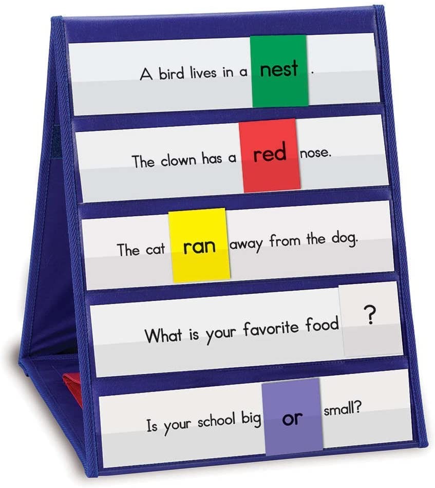 Learning Resources Tabletop Pocket Chart, Classroom Tool Brown/a, 0.9 inches tall