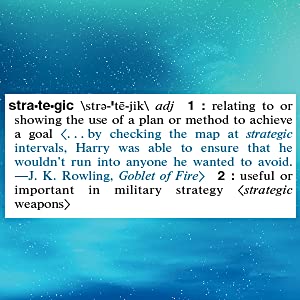 The entry for 'strategic' with a quote from Harry Potter and the Goblet of Fire. 