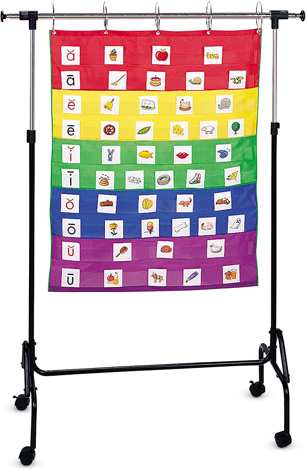 Learning Resources Adjustable Chart Stand, Pocket Chart Stand for Teachers, 35″W x 50″H and Adjusts up to 74″W x 80″H