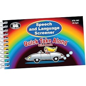 TA160 Speech and Language Screener Quick Take Along Super Duper Publications Speech Therapy
